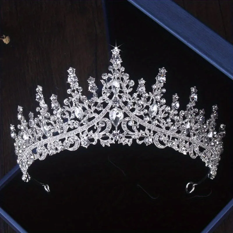 Baroque Rhinestone Crown Bridal Jewelry Set for Wedding Accessories