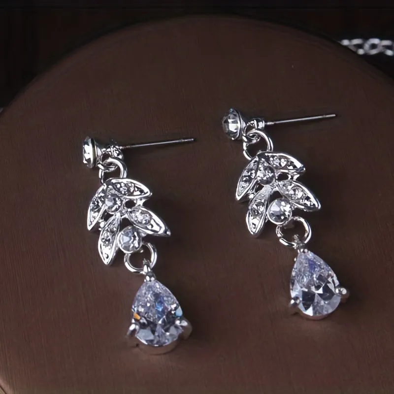 Baroque Rhinestone Crown Bridal Jewelry Set for Wedding Accessories