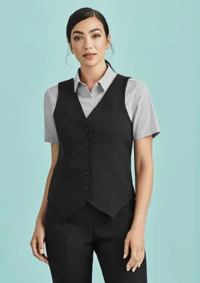 Biz Corporate Womens Peaked Vest with Knitted Back (50111)-Clearance