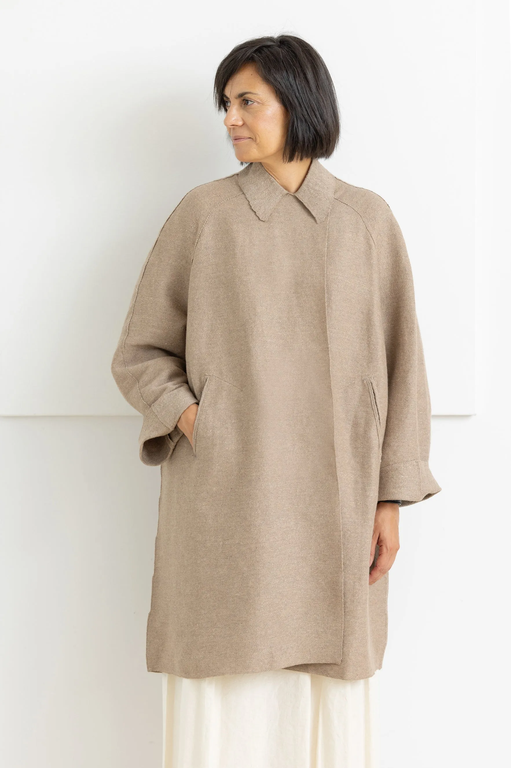 BOBOUTIC DUST COAT NATURAL