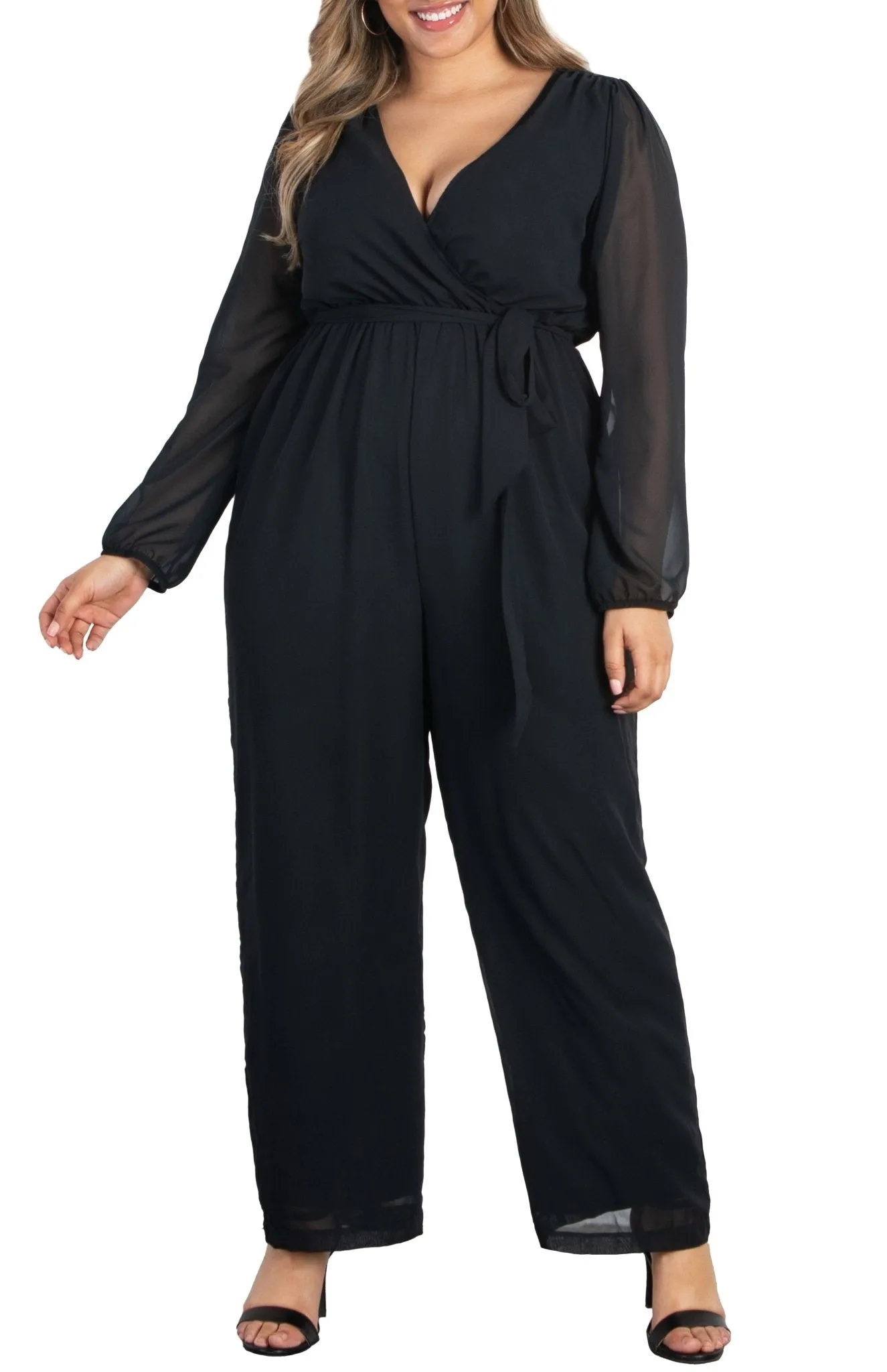 Celina Chiffon Jumpsuit - Plus