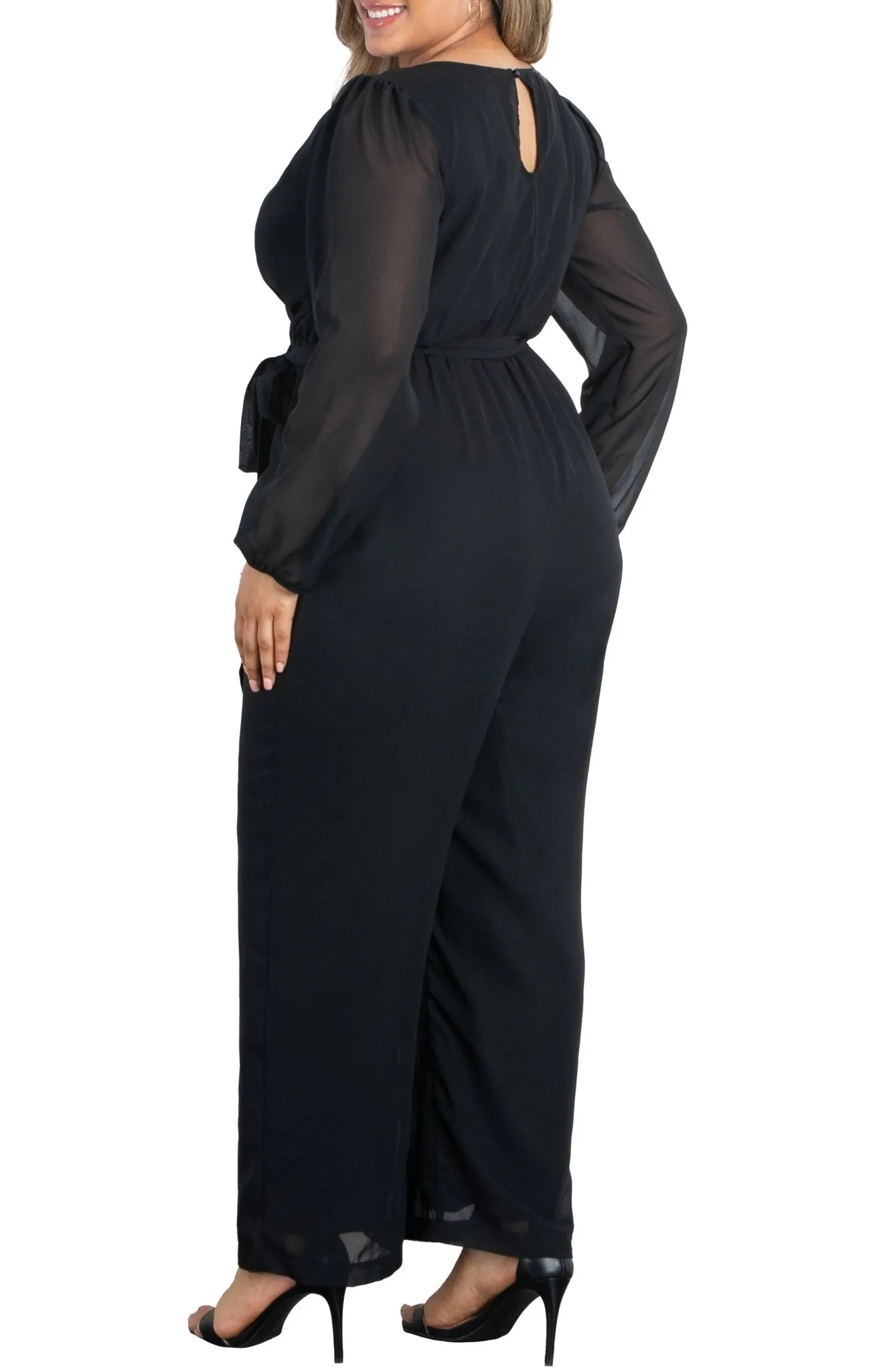 Celina Chiffon Jumpsuit - Plus