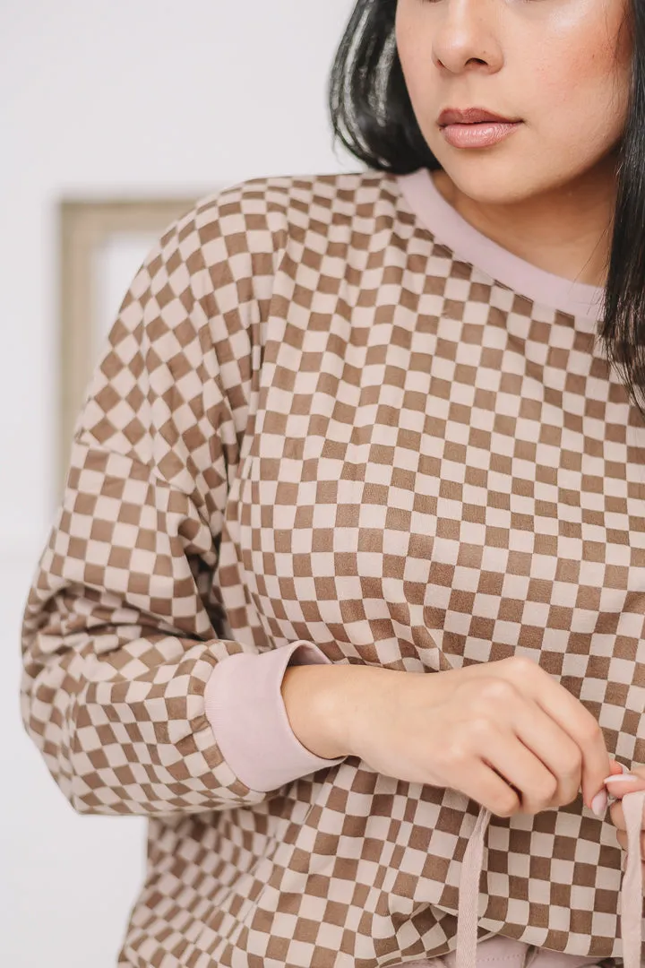 Cloud Soft Checkered Knit Pullover
