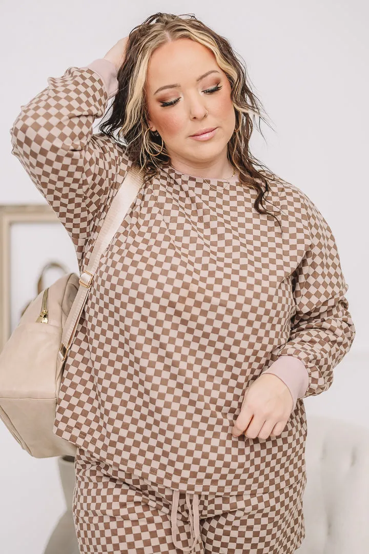 Cloud Soft Checkered Knit Pullover