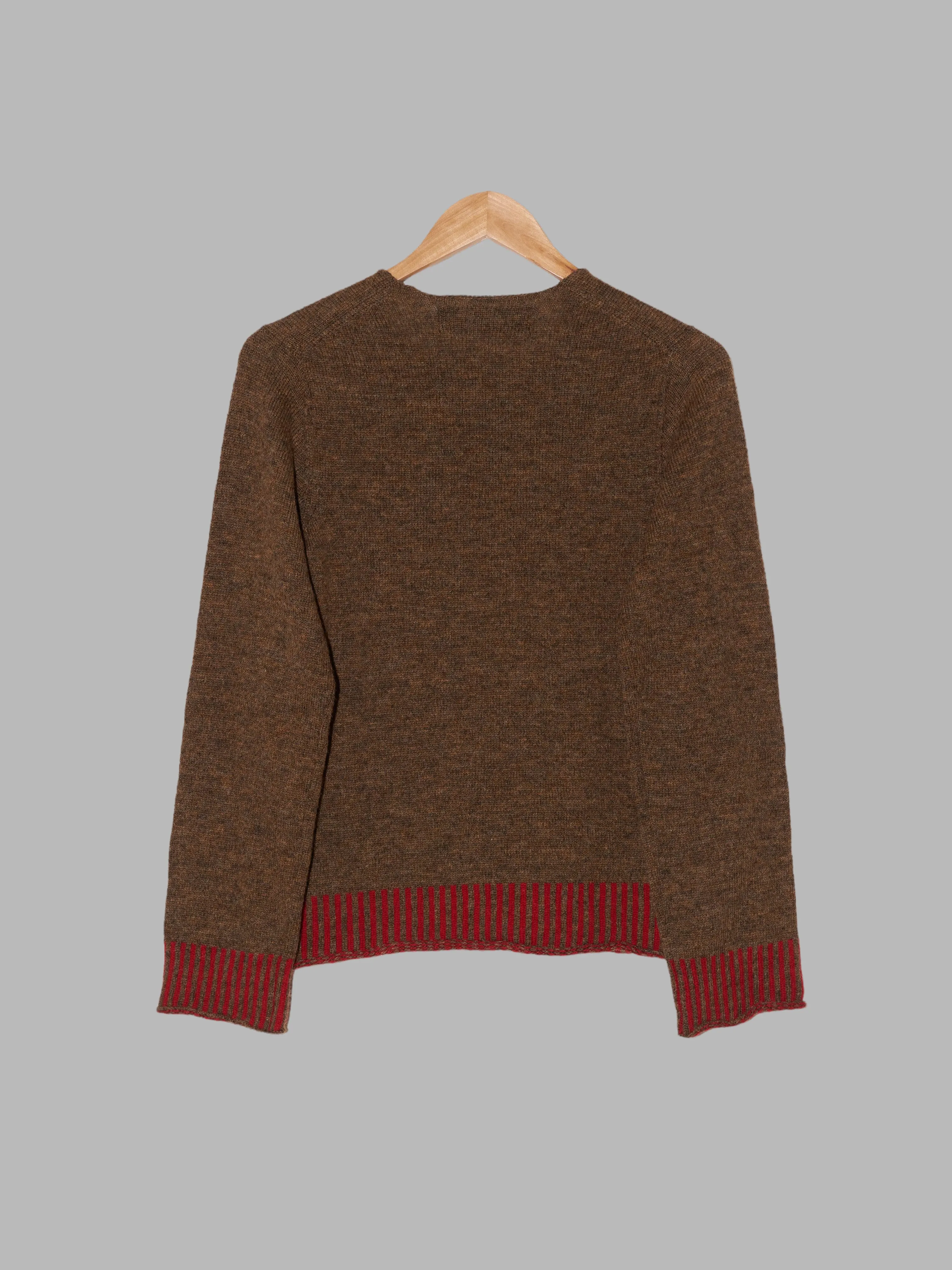 Comme des Garcons Homme Plus AW1996 brown multicolour striped wool jumper