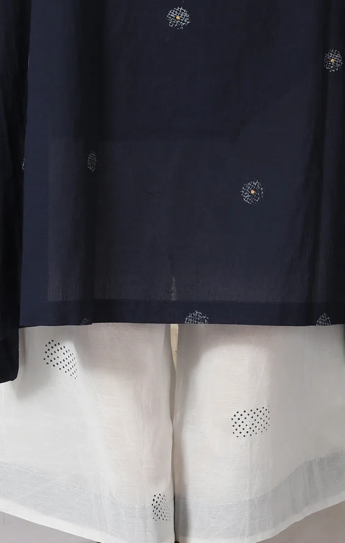Indigo Handblock Printed Tunic Dress
