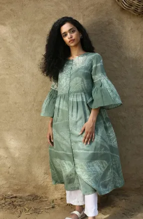Jade Green Tunic Dress Sleeve