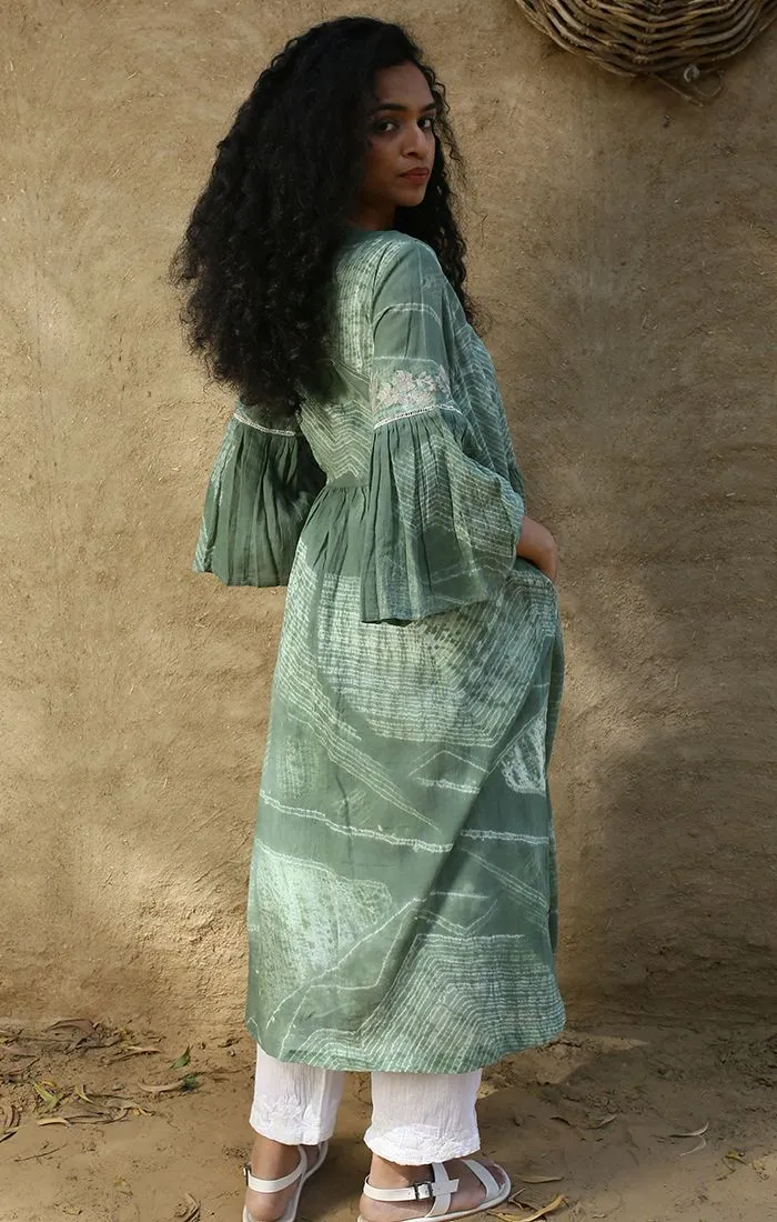 Jade Green Tunic Dress Sleeve