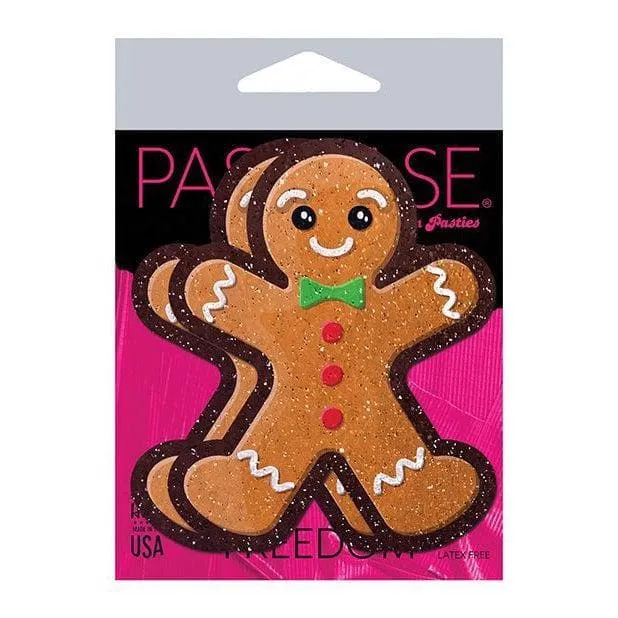 Pastease Holiday Gingerbread Nipple Pasties Brown