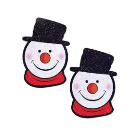 Pastease Premium Holiday Snowman Nipple Pasties Multi Color