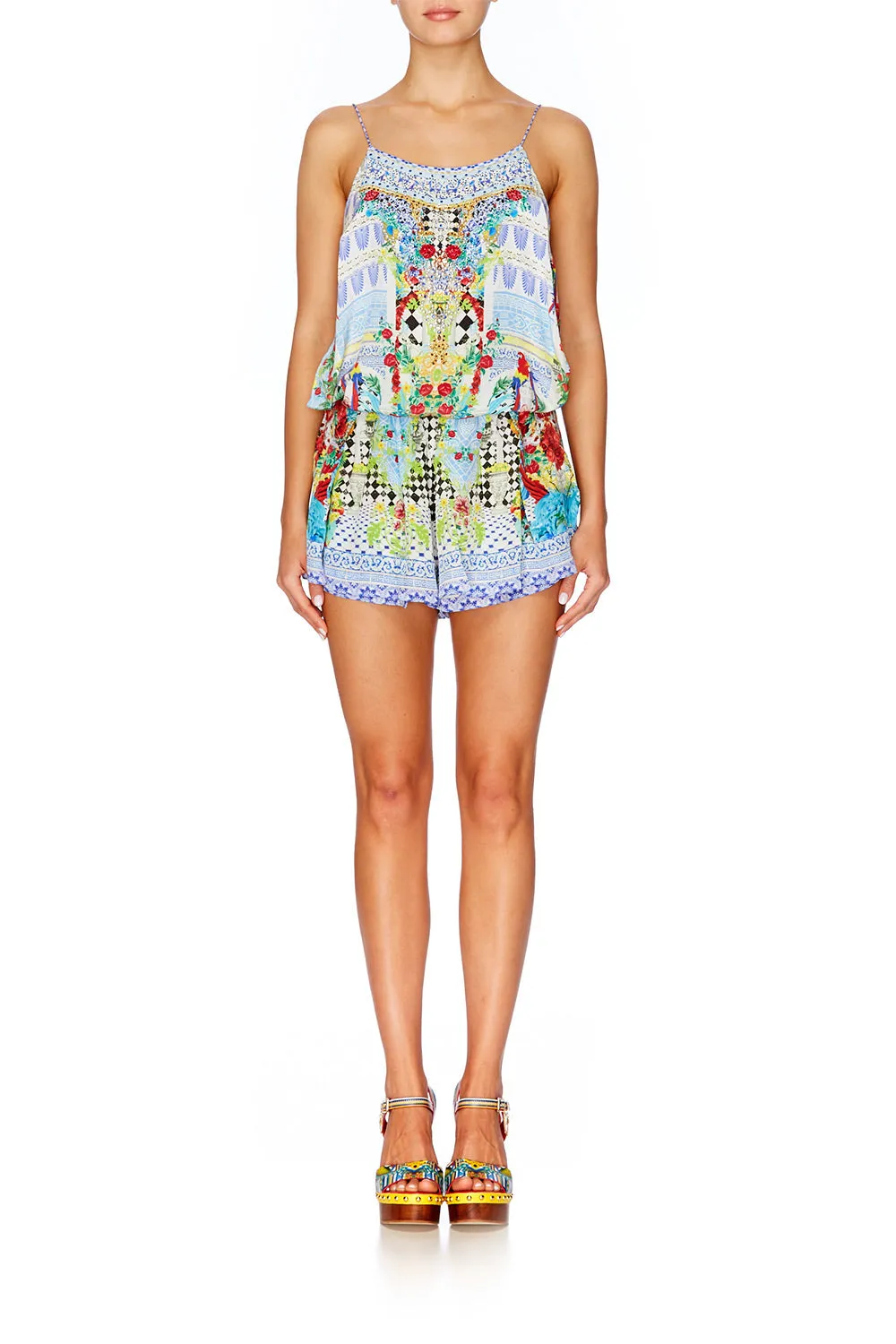 SHOESTRING STRAP PLAYSUIT MASKING MADNESS