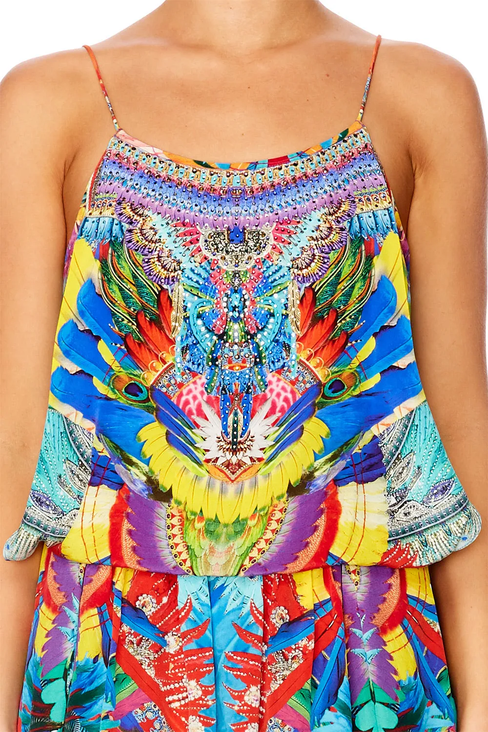 SHOESTRING STRAP PLAYSUIT SHOW GIRL