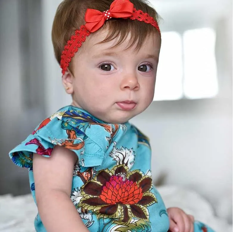 Teal Exotic Flower Short Sleeve Jumpsuit